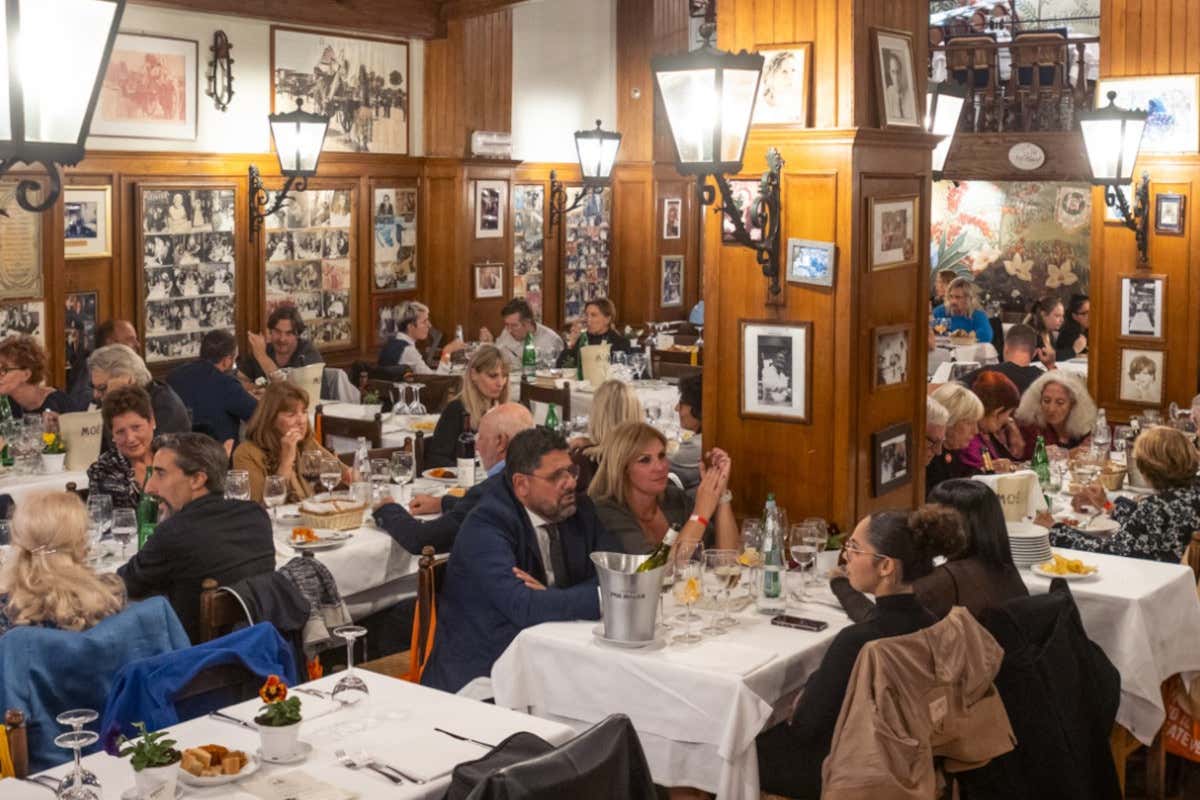 La sala del ristorante Checco Er Carettiere