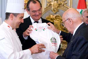 Christian Garcia con Giorgio Napolitano