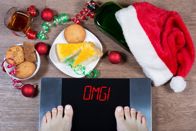 Lotta con la bilancia dopo i pranzi delle feste (Natale e alimentazione Come limitare le calorie di troppo)