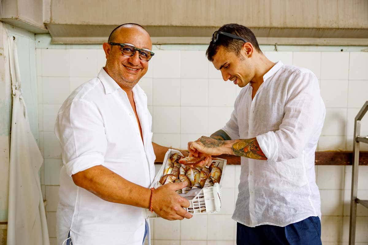 Da sinistra, Ciccio Sultano e Nicola Zamperetti Ciccio Sultano d&agrave; il via al nuovo Ristorante Giano all'interno del W Rome