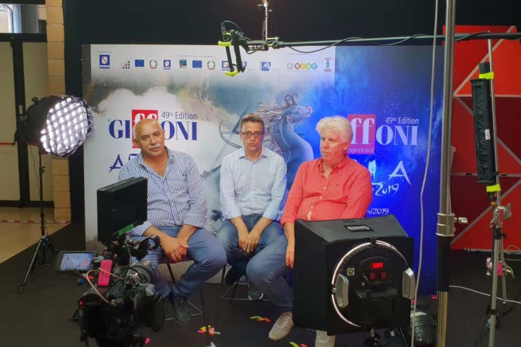 Gli organizzatori di Cinefrutta alla presentazione (Cinefrutta, la 7ª edizione presentata a Giffoni)