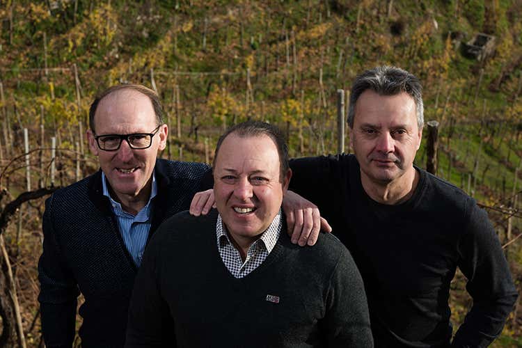 Paolo De Bortoli, Francesco Miotto e Loris Dall'Acqua (Col Vetoraz fa incetta di premi puntando su qualità e territorio) Paolo De Bortoli, Francesco Miotto e Loris Dall'Acqua (Col Vetoraz fa incetta di premi puntando su qualità e territorio)