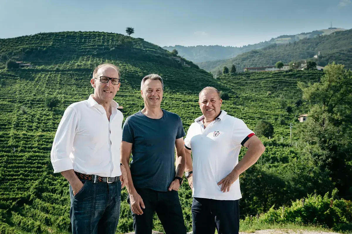 I soci Paolo De Bortoli, Loris Dall&rsquo;Acqua e Francesco Miotto Cuv&eacute;e 13 e &Oslash;, due Valdobbiadene Docg frutto dell&rsquo;esperienza di Col Vetoraz