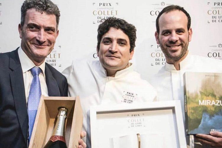 Prix Champagne Collet du Livre de Chef (Mauro Colagreco brinda con Collet)