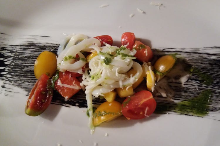 L'insalatina di mare proposta nel menu (Colazione gourmet al PlazaIl buongiorno di Umberto Vezzoli)
