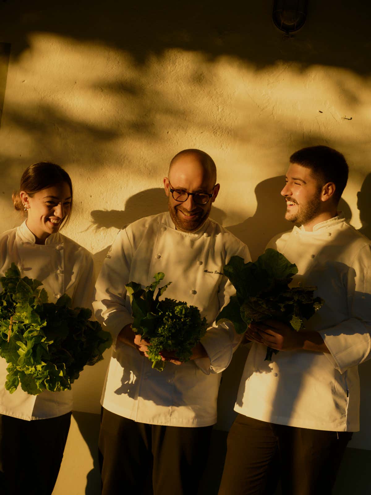 Da sinistra, la pastry chef Alessandra Gattuso, chef Alessio Bordenca e il sous chef Giovanni Moscatelli (Foto: Savour)