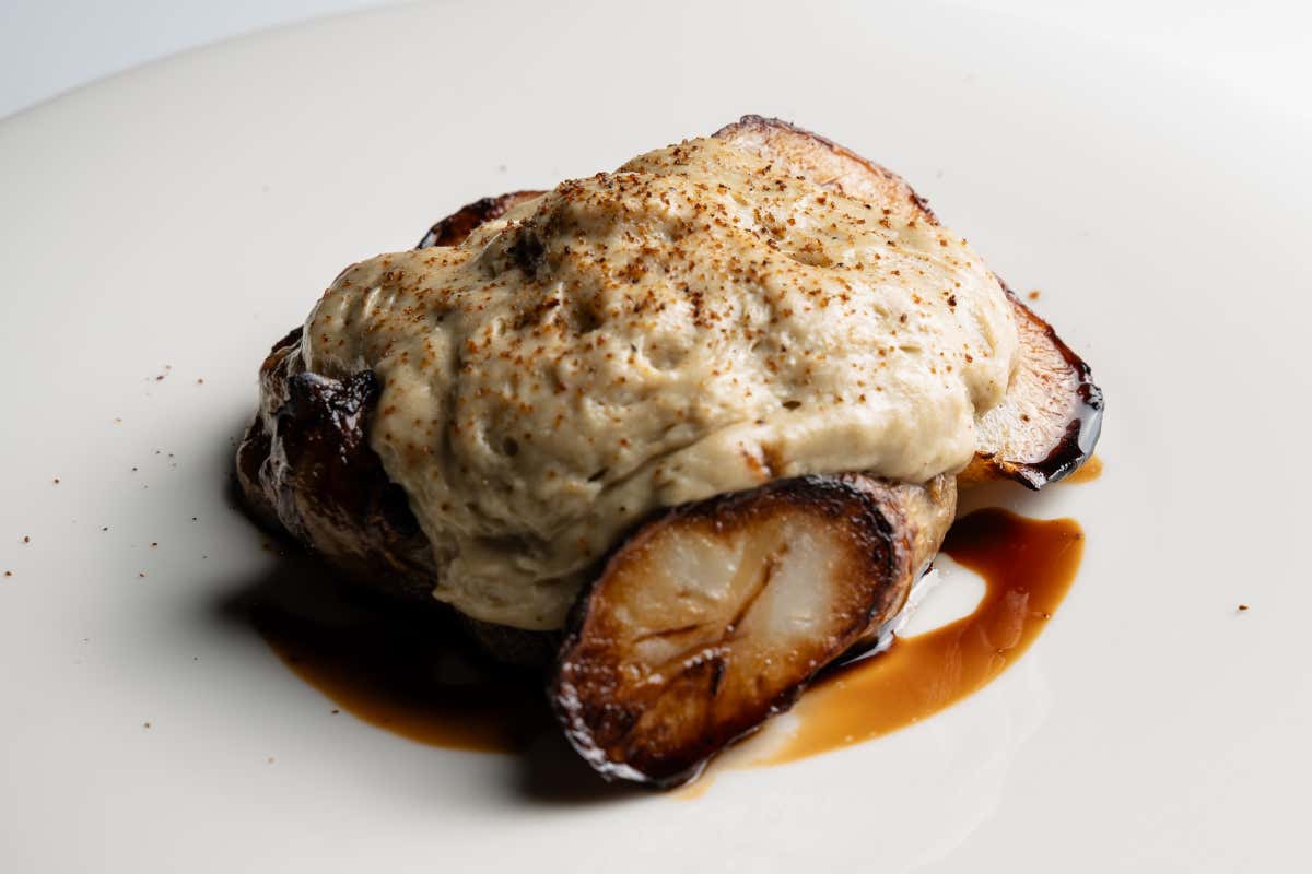 Topinambur, carciofo e mosto d’uva