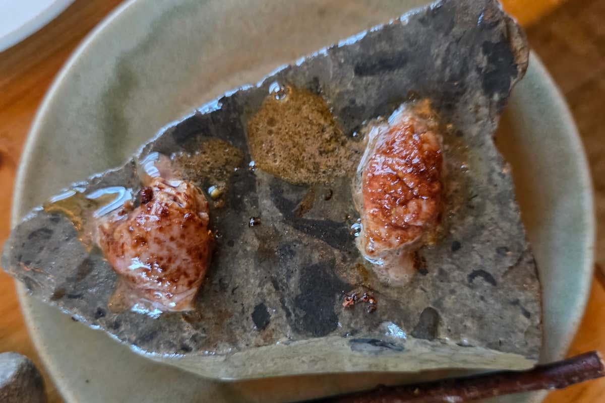 Fegato condito con un mix di erbe di montagna essiccate