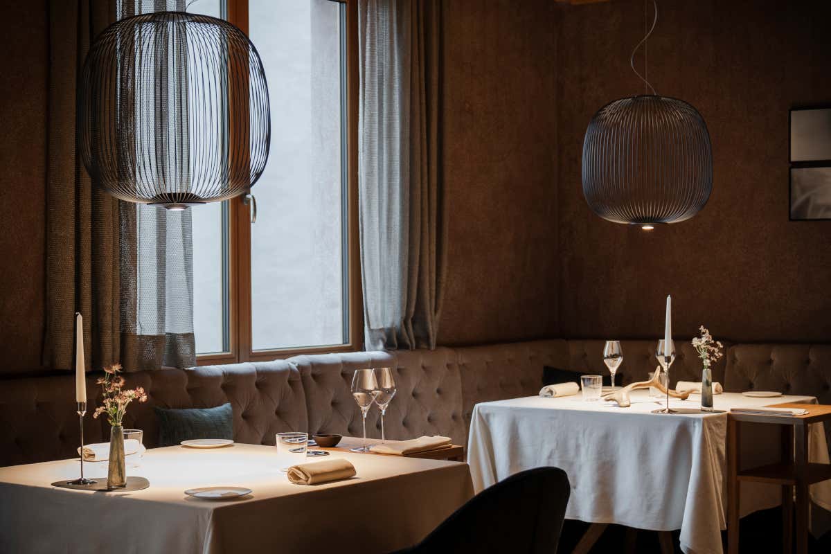 L'elegante sala del Lampl Stube