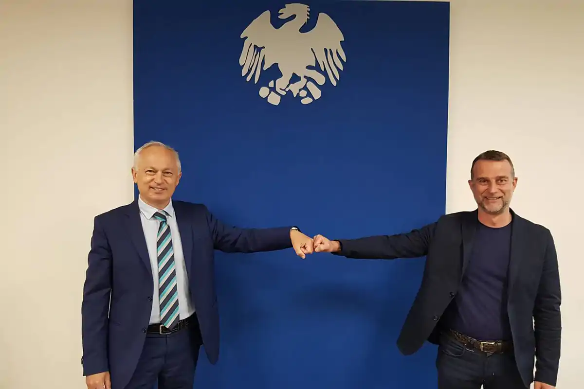 Da sinistra, Sergio Agnelli e Francesco Brami&nbsp; Confcommercio, svolta fintech grazie all'accordo con Change Capital