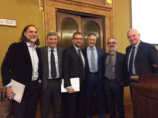 da sinistra: Mauro Rosati, Stefano Berni, Luca Bianchi, Oreste Gerini, Federico Desimone e Giuseppe Liberatore