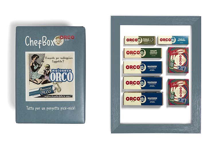 Anche pasta di acciughe e pasta di capperi a Natale per Orco - Salse Orco, un packaging a Natale che ne racconta i 110 anni di storia
