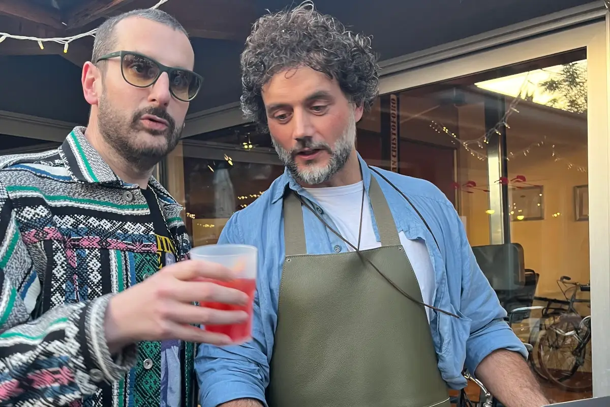 Barù con lo zio Costantino della Gherardesca  Barù ha aperto