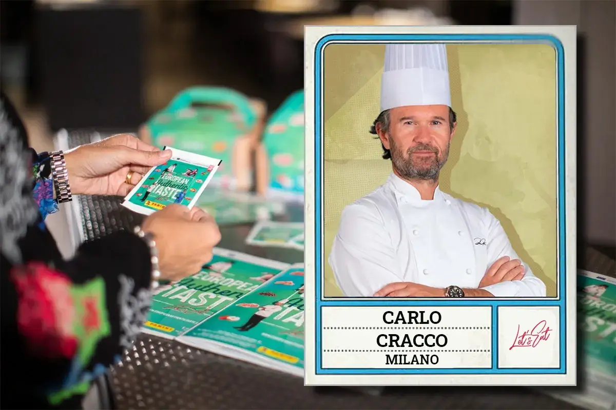 Carlo Cracco tra i protagonisti In arrivo il nuovo album di figurine Panini a tema salumi e frutta&hellip; con Cracco