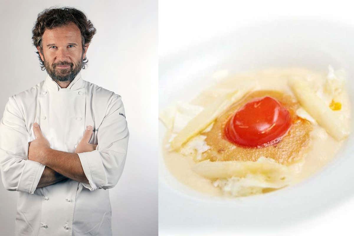Carlo Cracco e il suo uovo marinato Uova, ingrediente nobile e versatile. Batavia fa la Carbonara con quelle d'oca Carlo Cracco e il suo uovo marinato Uova, ingrediente nobile e versatile. Batavia fa la Carbonara con quelle d'oca