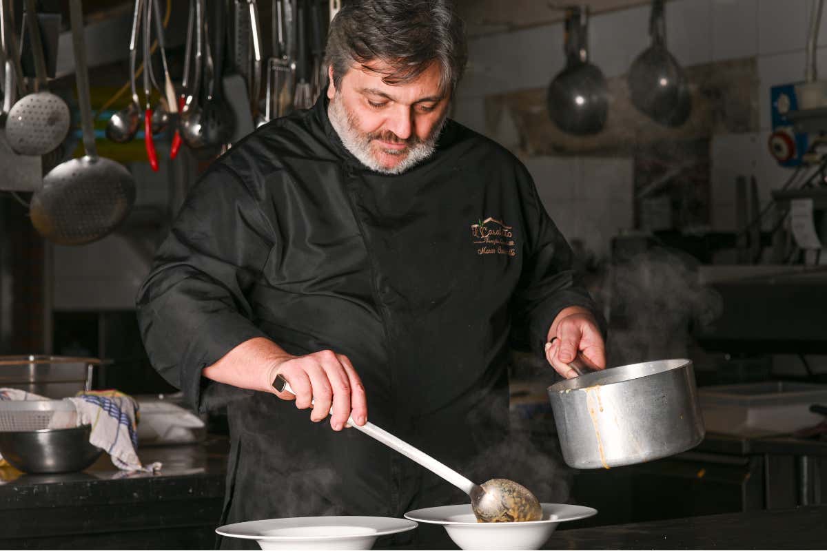 La cucina di Marco Ceccobelli è stata influenzata da diversi viaggi, in particolare uno in Piemonte