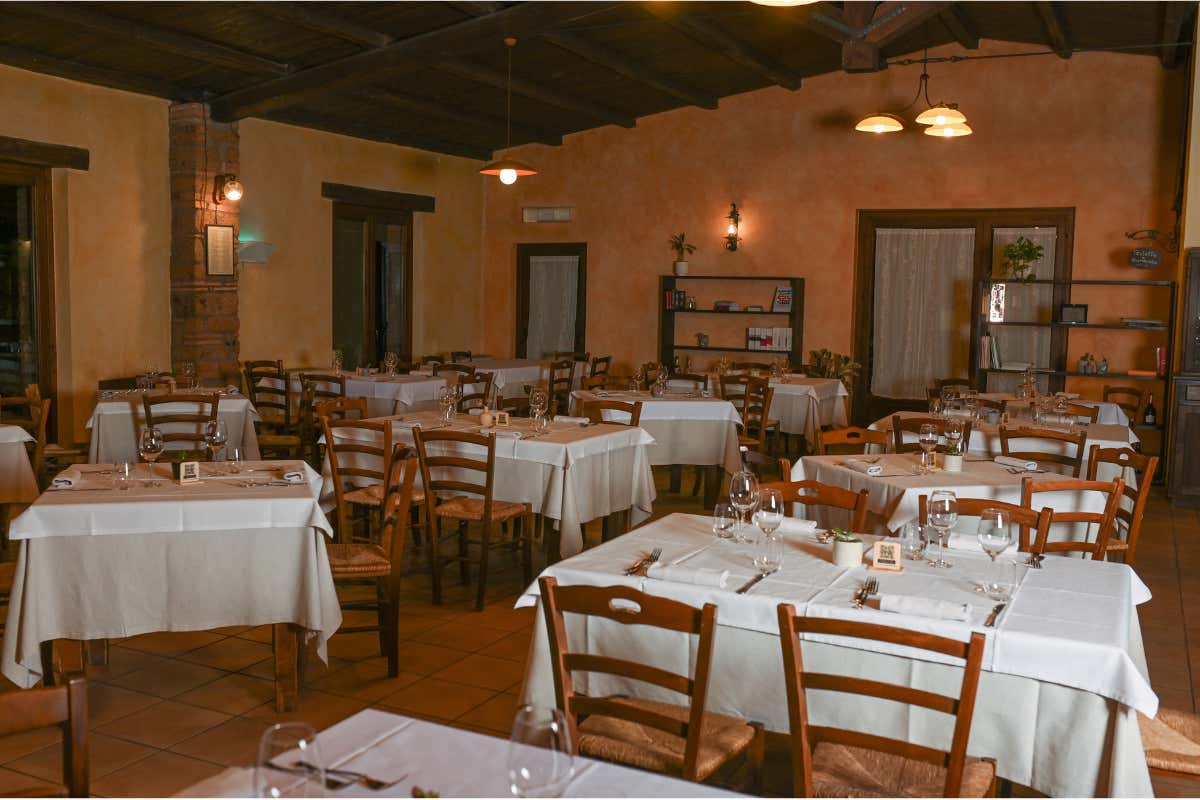 La sala dell'agriristorante Il Casaletto