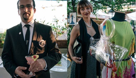 Il cocktail "B. Dixon" di Alessio Ceravola e l'outfit "Insoliti incontri" di Laura Lombardi