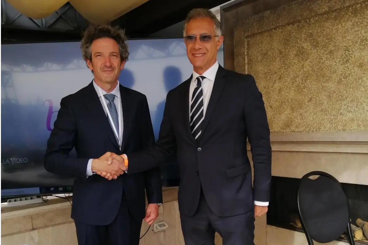 Da sinistra Christian Marchesini e Felice Assenza Dalla Valpolicella alla Citt&agrave; eterna, Roma scopre l'Amarone