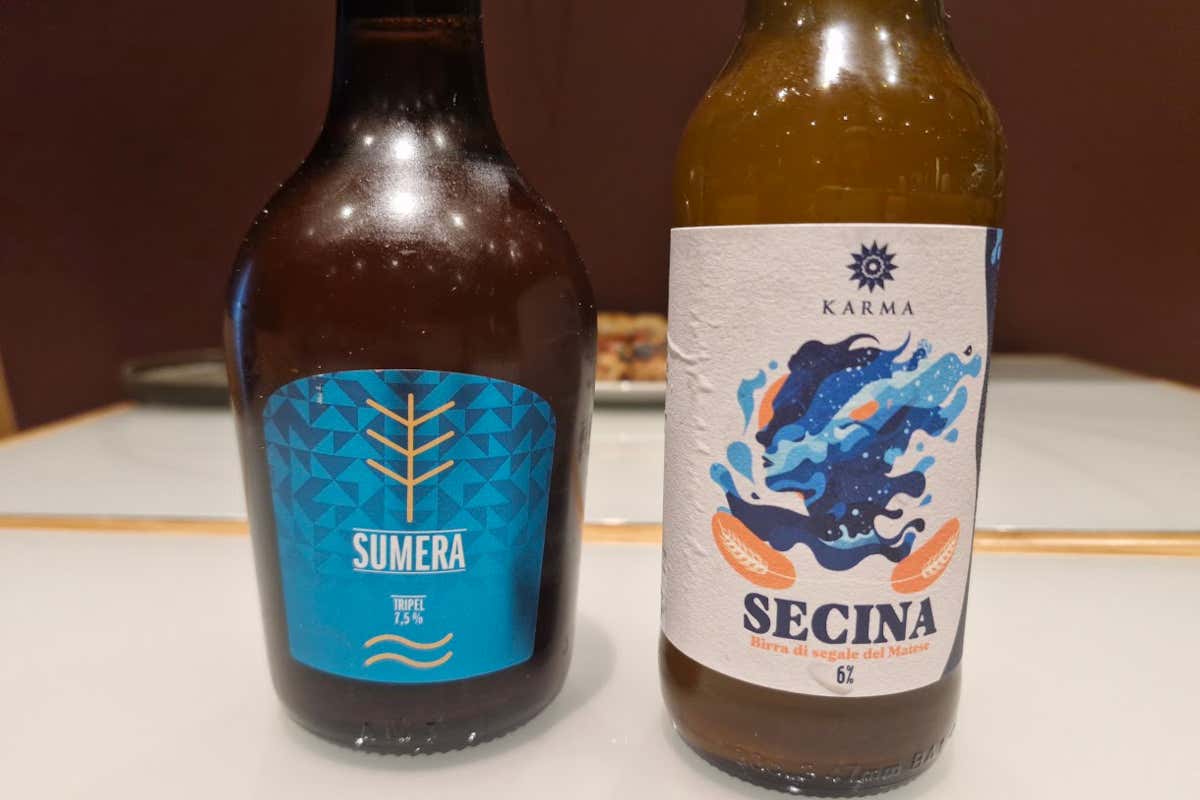 Le birre Sumera e Secina del Birrificio Karma di Alife, nell'Alto Casertano