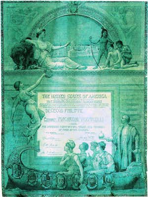 Il diploma di merito ottenuto dalla pasta De Cecco alla World's Columbian Expotition di Chicago del 1893