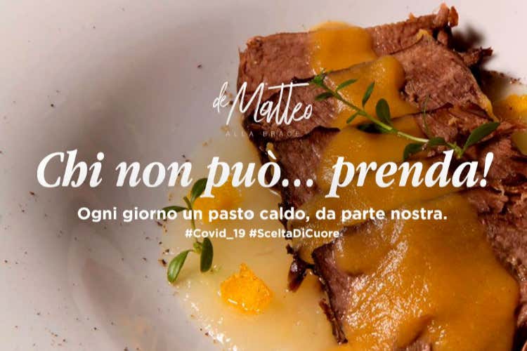 L'iniziativa solidale "chi non pu&ograve; prenda" - Un pasto caldo a chi &egrave; in difficolt&agrave;, il gesto nobile dei fratelli de Matteo