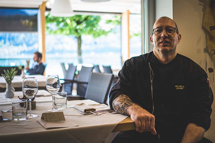 (Michele Cemin, cucina di territorio con vista sul lago di Levico)