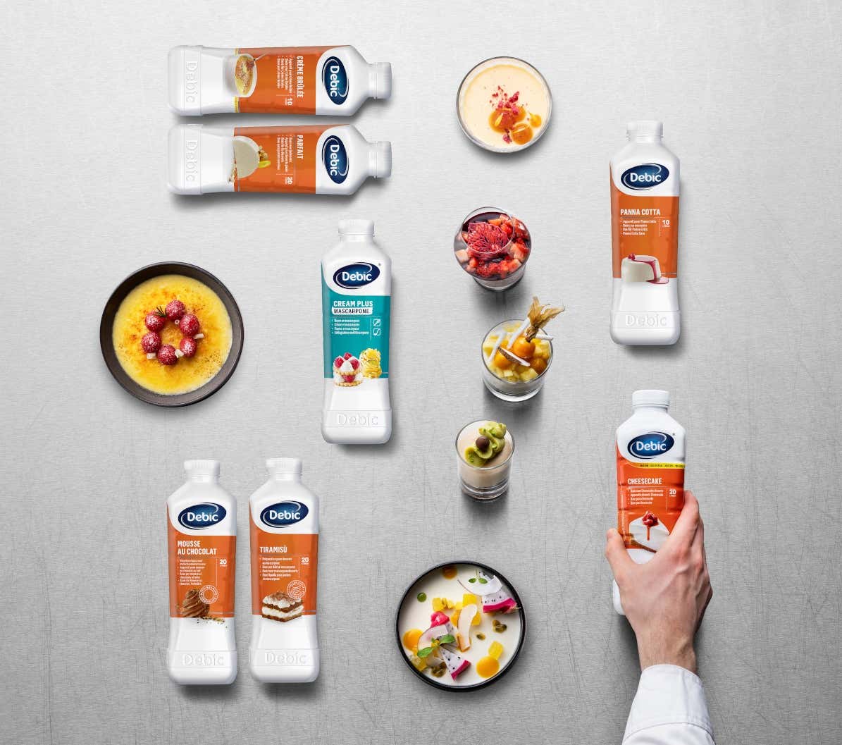 La gamma completa di prodotti Debic dedicata ai dessert professionali