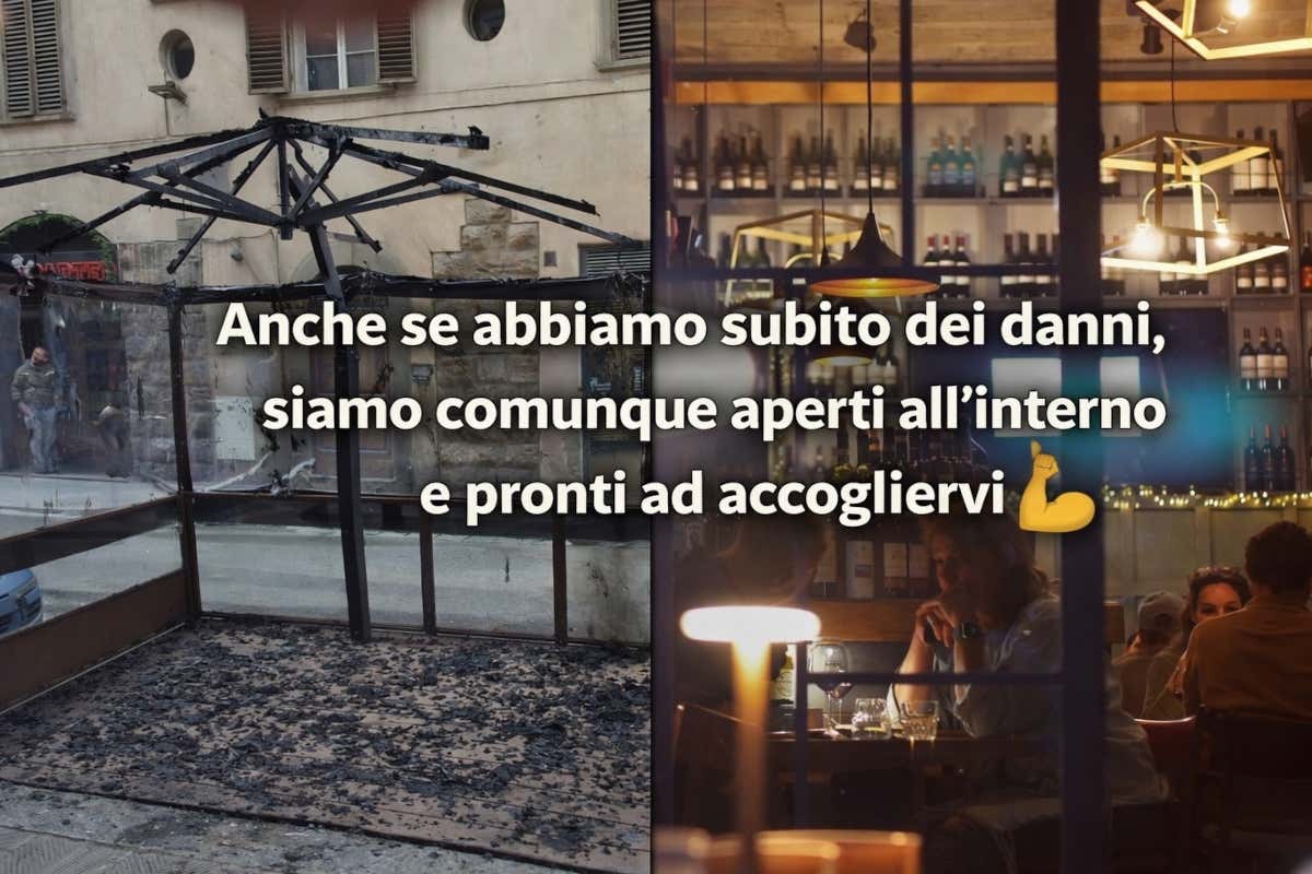 Sei dehors in fiamme a Firenze, solidarietà della Fipe: «Gesto di uno squilibrato» Sei dehors in fiamme a Firenze, solidarietà della Fipe: «Gesto di uno squilibrato»