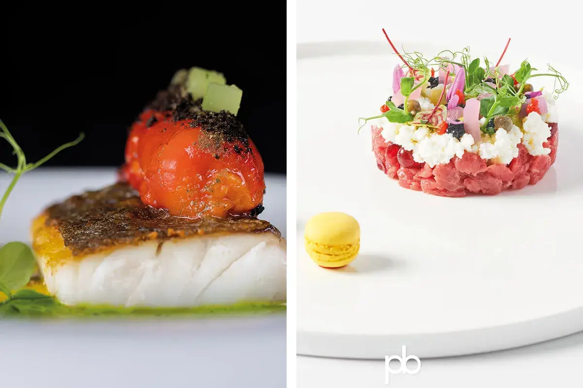 Branzino arrosto con PE-PE-RO.NE (Umberto De Mart&igrave;no, Florian *, San Paolo d'Argon, Bg) Battuta di Garronese veneta con albume cotto la vapore, capperi e caviale (Peter Brunel, Peter Brunel ristorante *, Arco, Tn) L'Italia del calcio di Mancini va sulle stelle. [Ecco come la celebrano gli stellati]