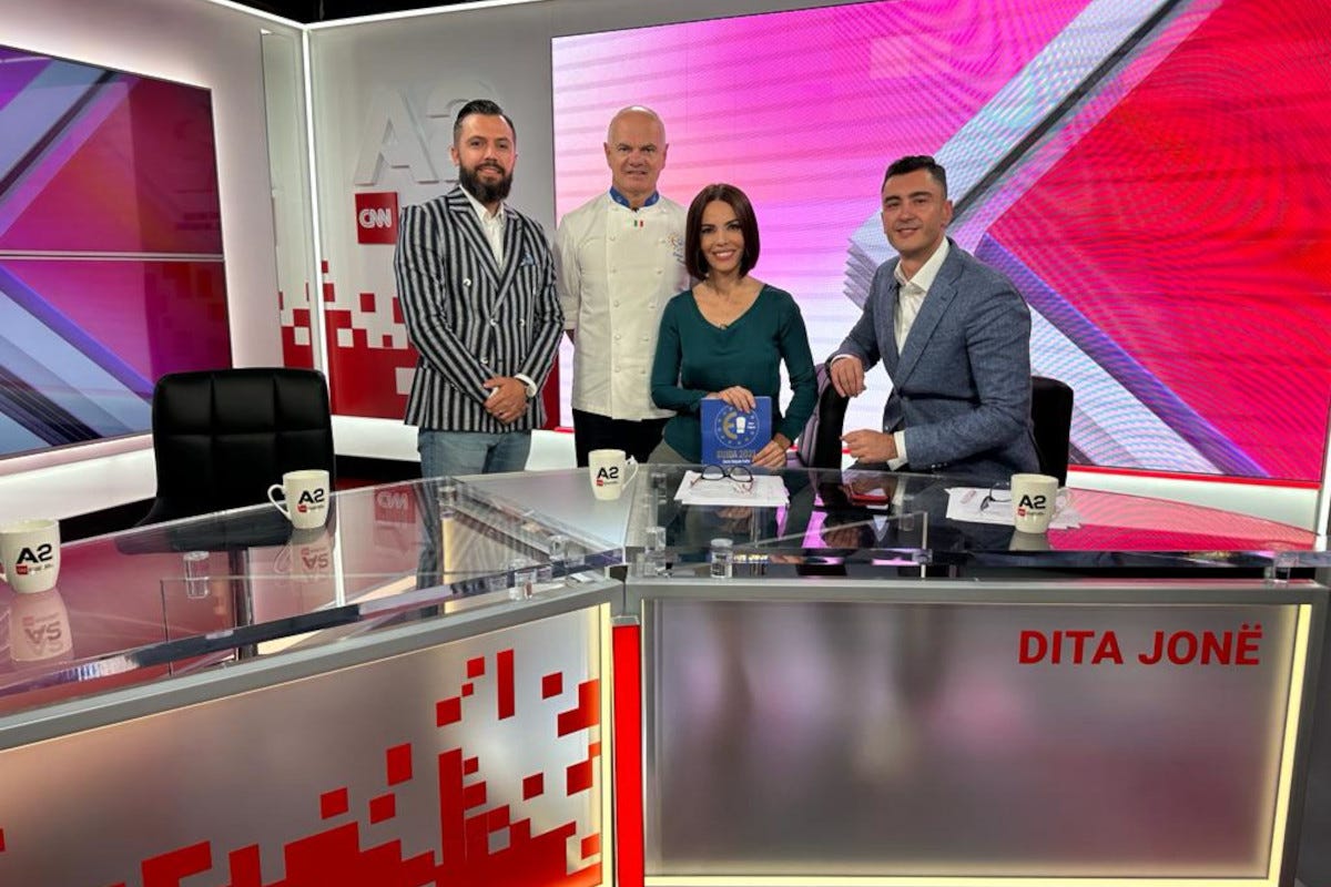 Derflingher ospite alla tv albanese  Euro-Toques incontra l'Albania al The Crown di Tirana