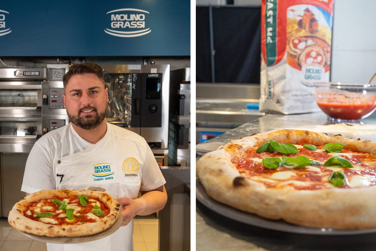 Molino Grassi presenta la Linea Pizza, sviluppata on il supporto tecnico di Nicola Ascani, Cristian Zaghini e Diego Vitagliano (in foto) 