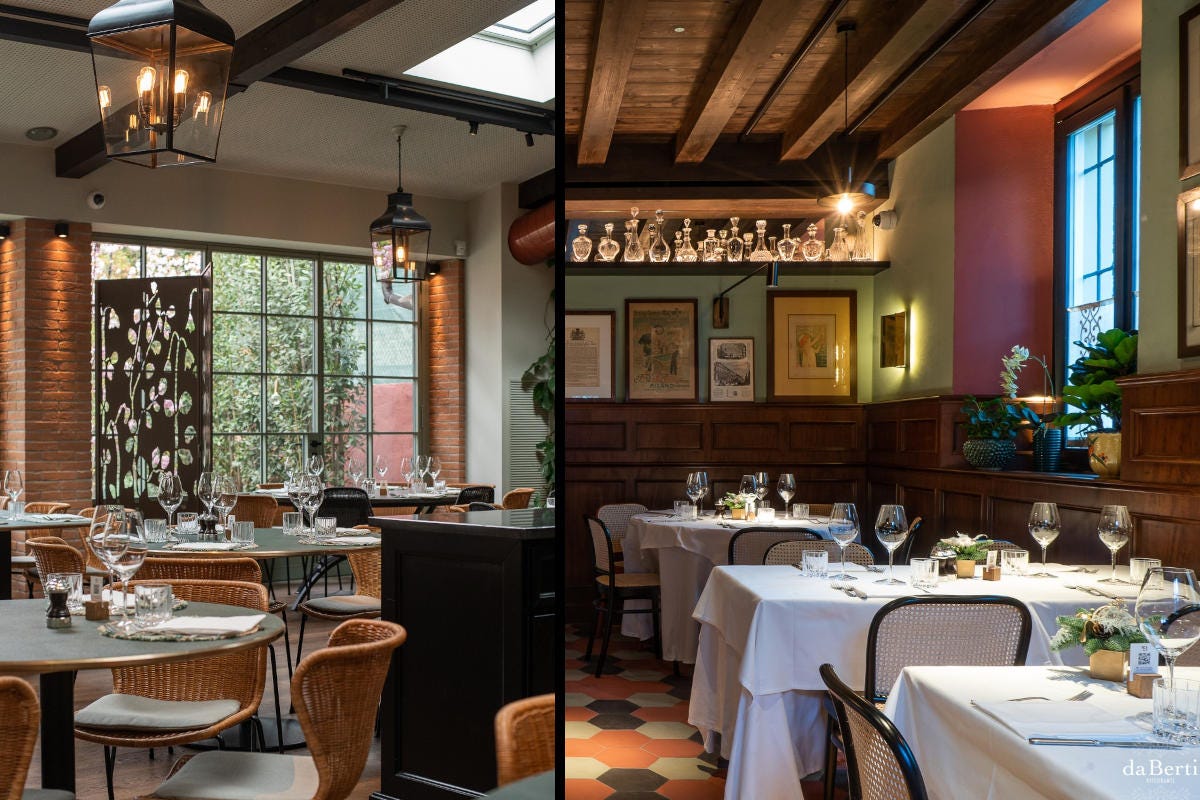 La veranda e la sala Domus del ristorante Da Berti Da Berti a Milano la seconda vita un ristorante nel segno della tradizione