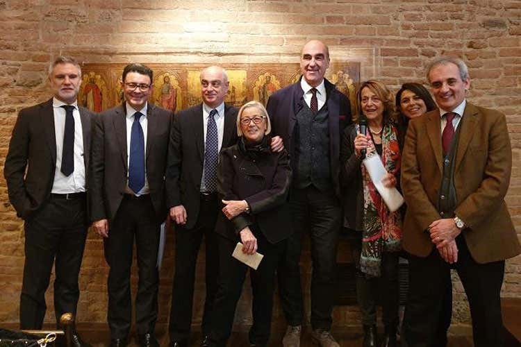 I relatori del convegno (Vino, le banche italiane scommettono sulle imprese in rosa)