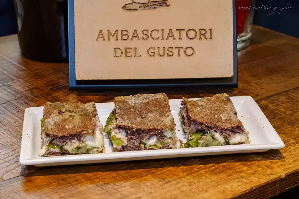 Doppio crunch con riso Artemide con scarola e crescenza Enosteria Lip&eacute;n: a tavola con gli Ambasciatori del gusto
