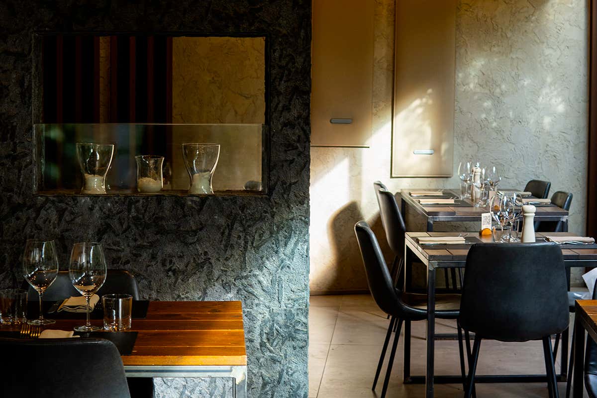 Un dettaglio della sala de I Quattro Mori