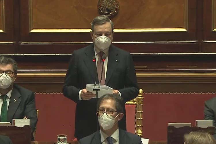 Mario Draghi - Draghi incassa la fiducia del Senato, oggi tocca alla Camera