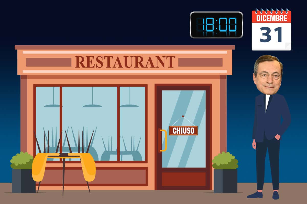 L'ipotesi per il 31 dicembre: zona arancione in tutta Italia, bar e ristoranti chiusi alle 18.00 Capodanno in zona arancione? L'idea di Draghi che fa tremare bar e ristoranti