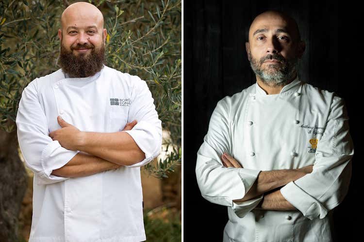 Domingo Schingaro e Anthony Genovese (La nuova stagione di Due Camini si apre con due cene a 4 mani)