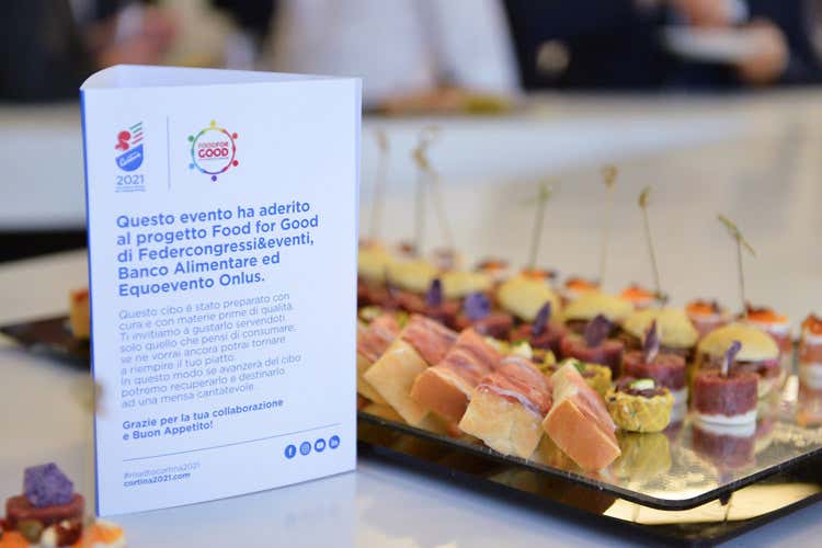 L'evento ha aderito al progetto Food for Good (Effetto Cortina 2021, sci mondiale per il rilancio del turismo)