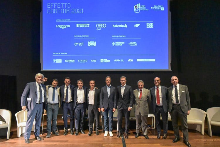 I partecipanti alla tavola rotonda al Maxxi di Roma (Effetto Cortina 2021, sci mondiale per il rilancio del turismo)