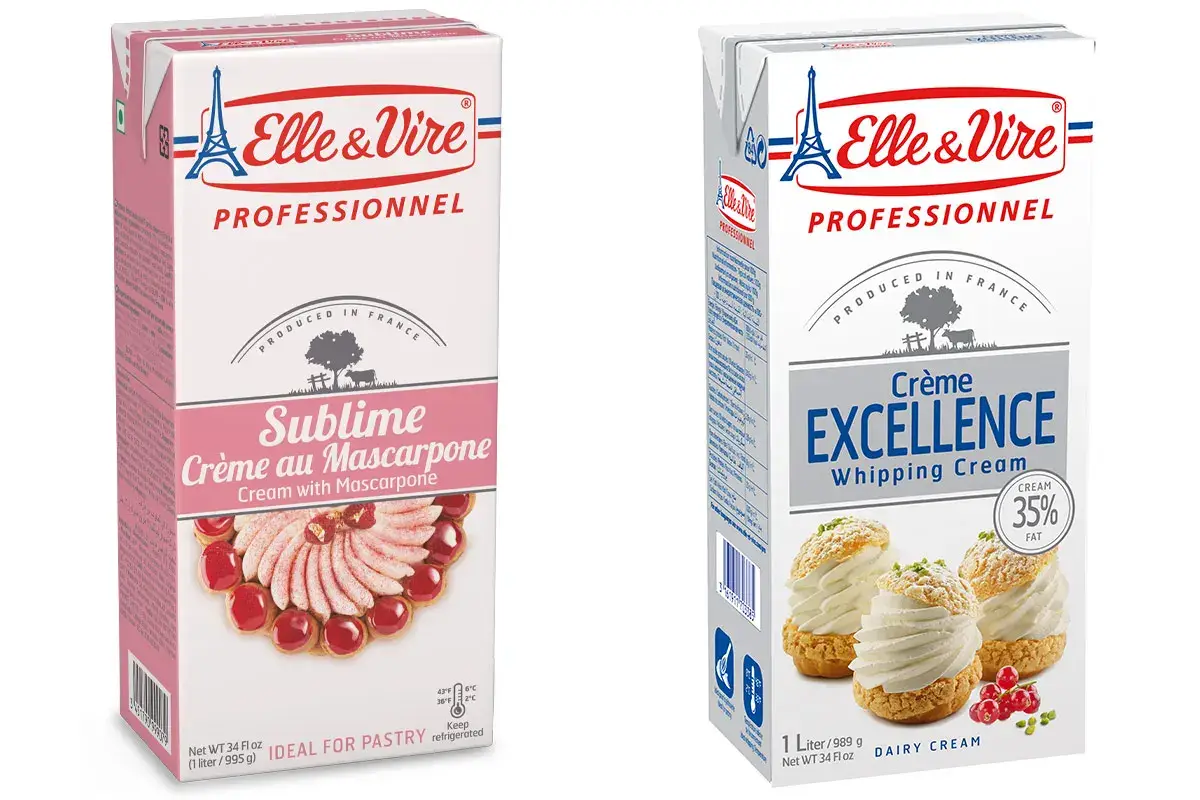 La panna con mascarpone Sublime e la panna da montare Excellence Panna e non solo: l&rsquo;alta qualit&agrave; di Elle 