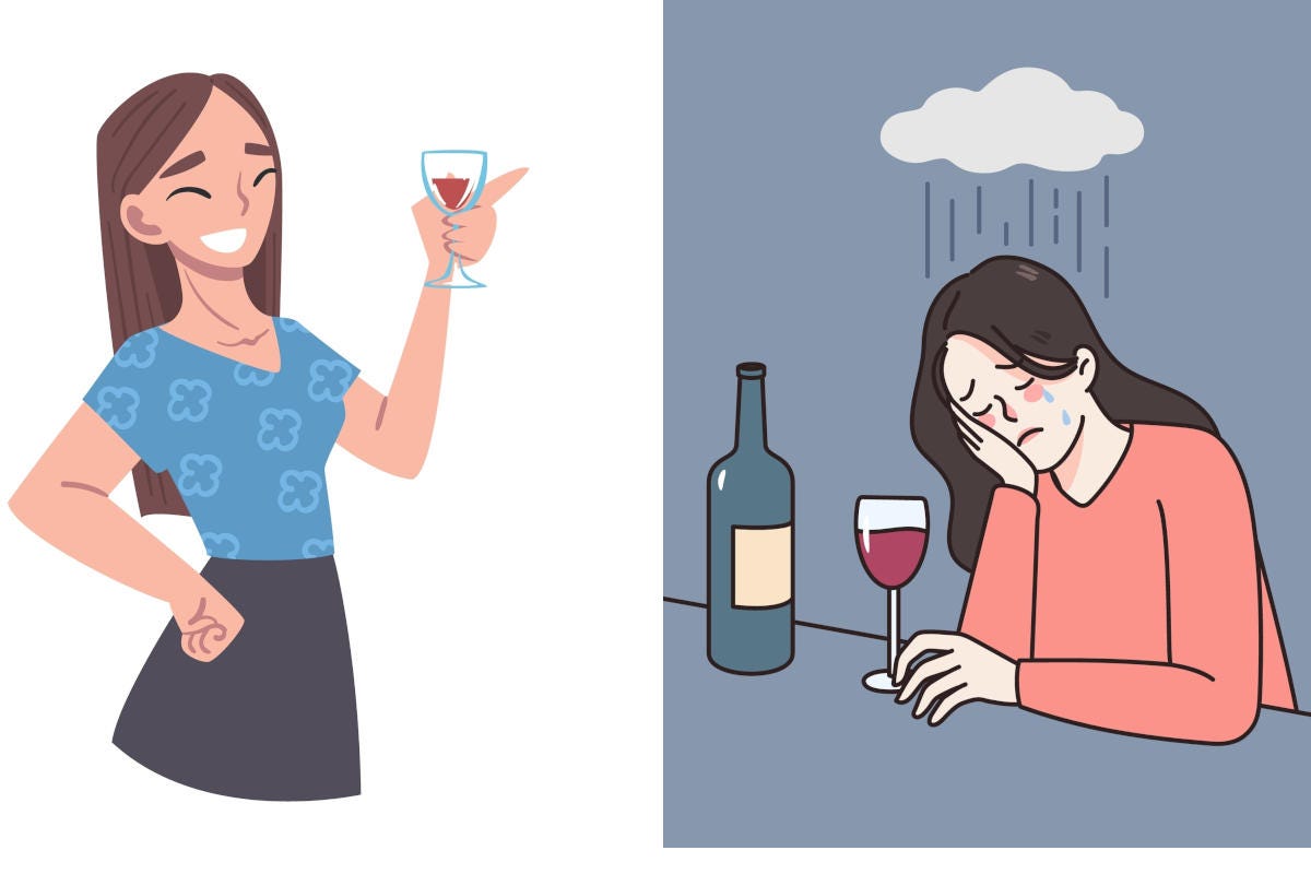Felicità o tristezza, quanto influisce il vino? Felici o tristi? La scienza spiega come il vino ci dà emozioni