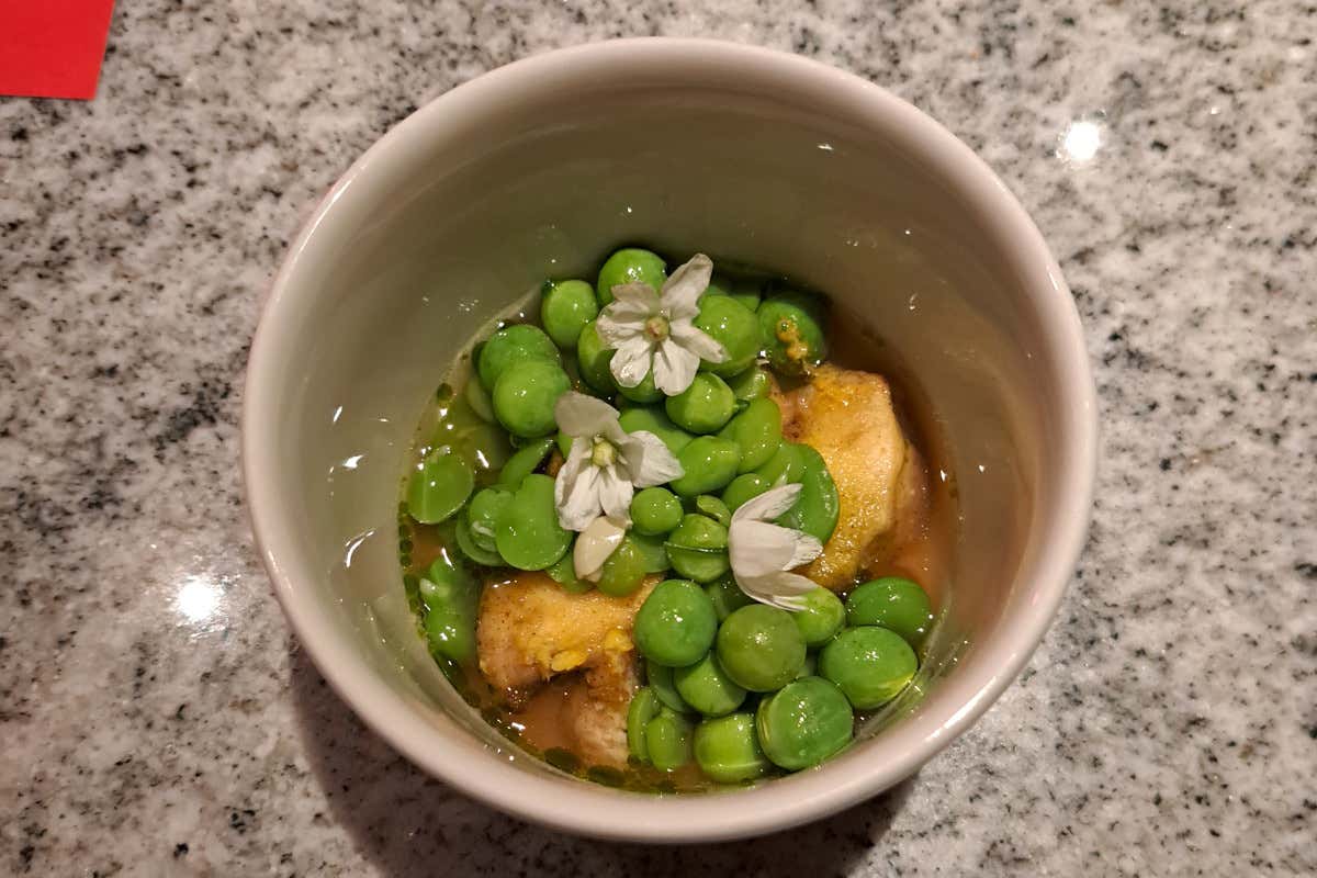 Cervello di vitello, cotto al burro e poi ripassato in forno