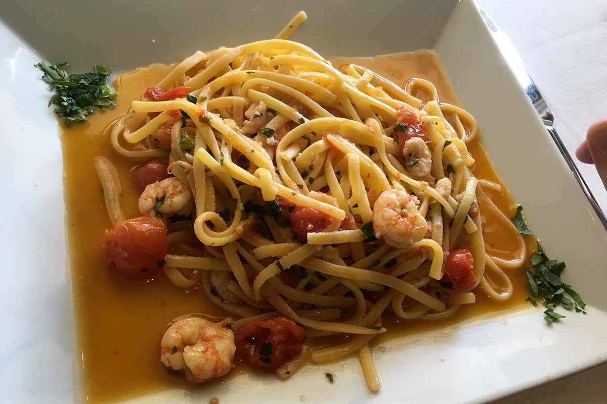 Pasta al guazzetto di gamberi