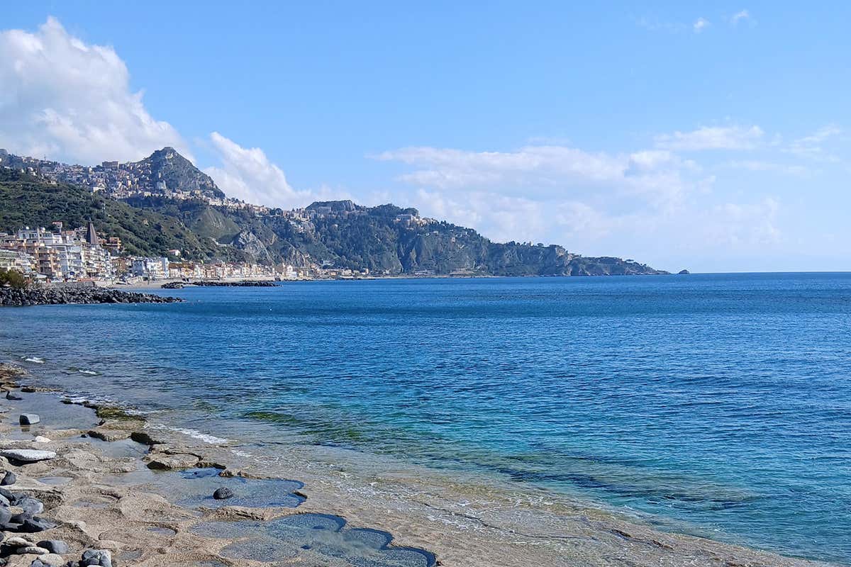 La vista su Taormina dal ristorante La Vela