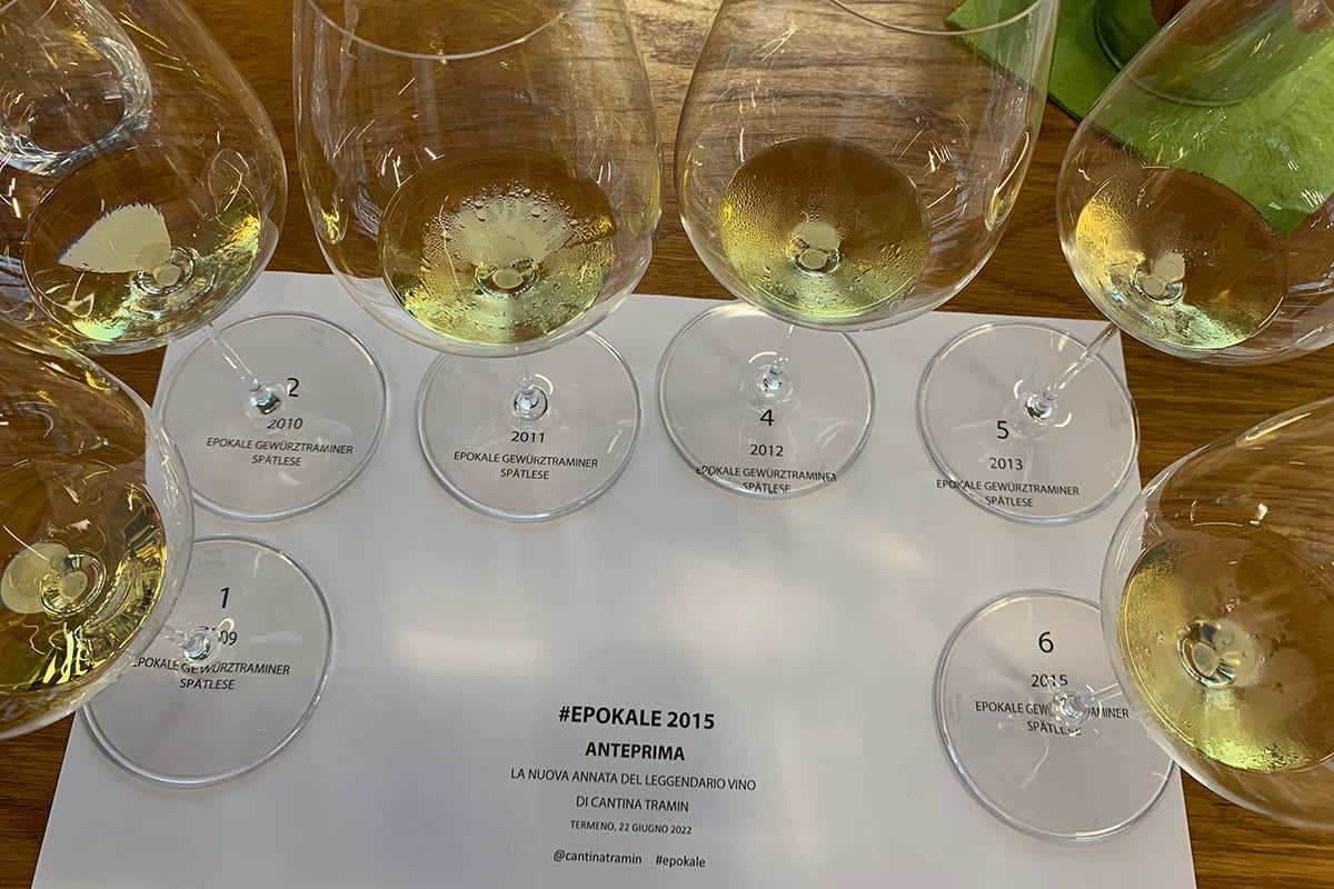 I colori di Epokale nelle diverse annate Cantina Tramin presenta il gioiello custodito in miniera