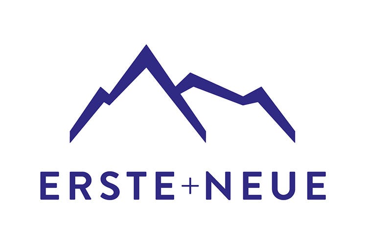 il nuovo logo Erste Neue, montagne nel logo e più Alto Adige in bottiglia