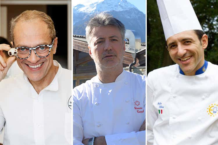 Nicola Batavia, Gianni Tarabini e Fabio Silva (Euro-Toques Italia incontra la Russia)