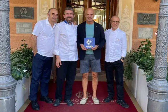 Gianpiero Colli (Sail Inn), Giorgio Servetto (villa La Pergola), Enrico Derflingher e Roberto Balgisi&nbsp; Grand Hotel di Alassio, dove tradizione e innovazione si incontrano davvero